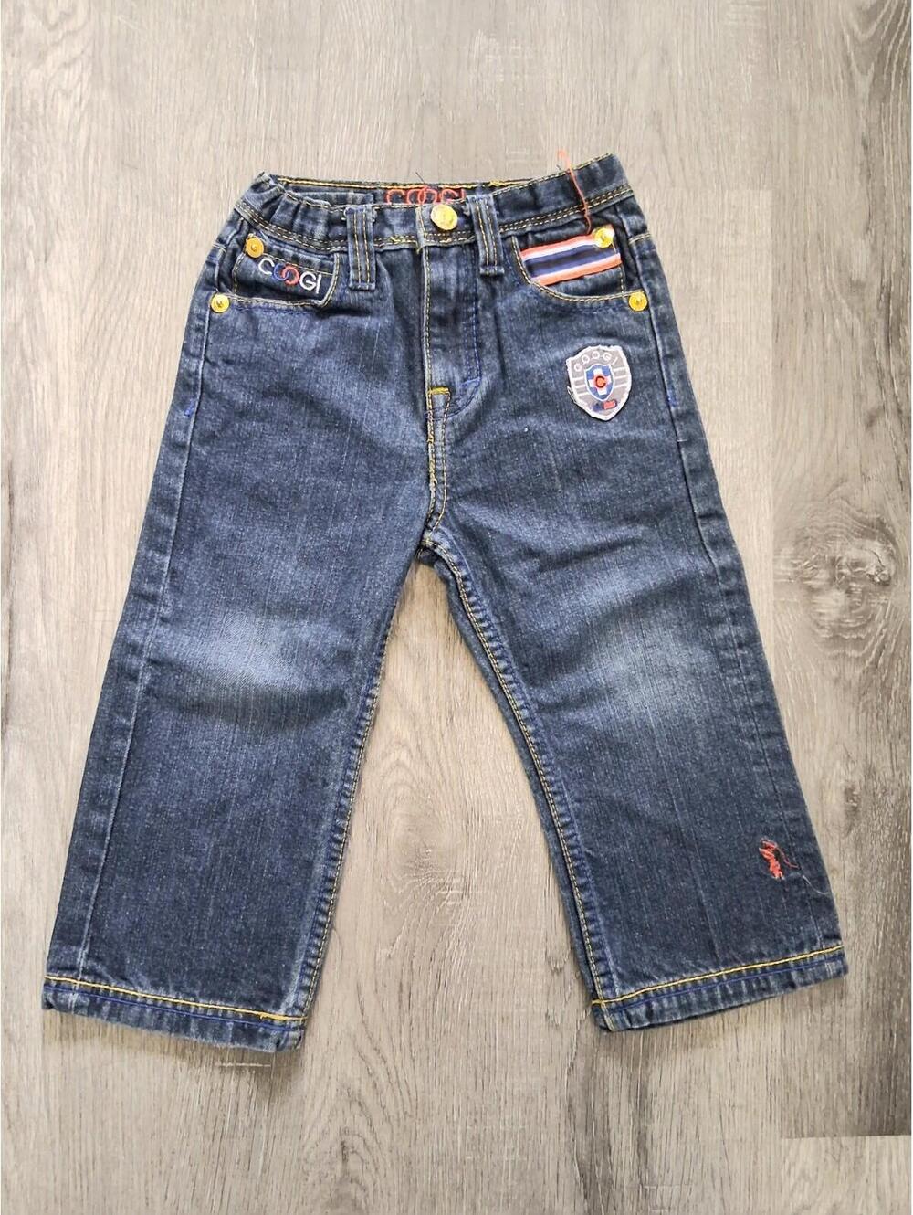 Vintage Coogi Australia Boys Size 4T, 18x13 Embroidered Denim Blue Jeans